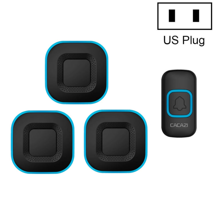 CACAZI V028F 1 For 3 Wireless Music Doorbell without Battery CACAZI V028F 1 For 3 Wireless Music Doorbell without Battery